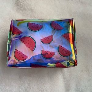 brand new holographic watermelon makeup bags